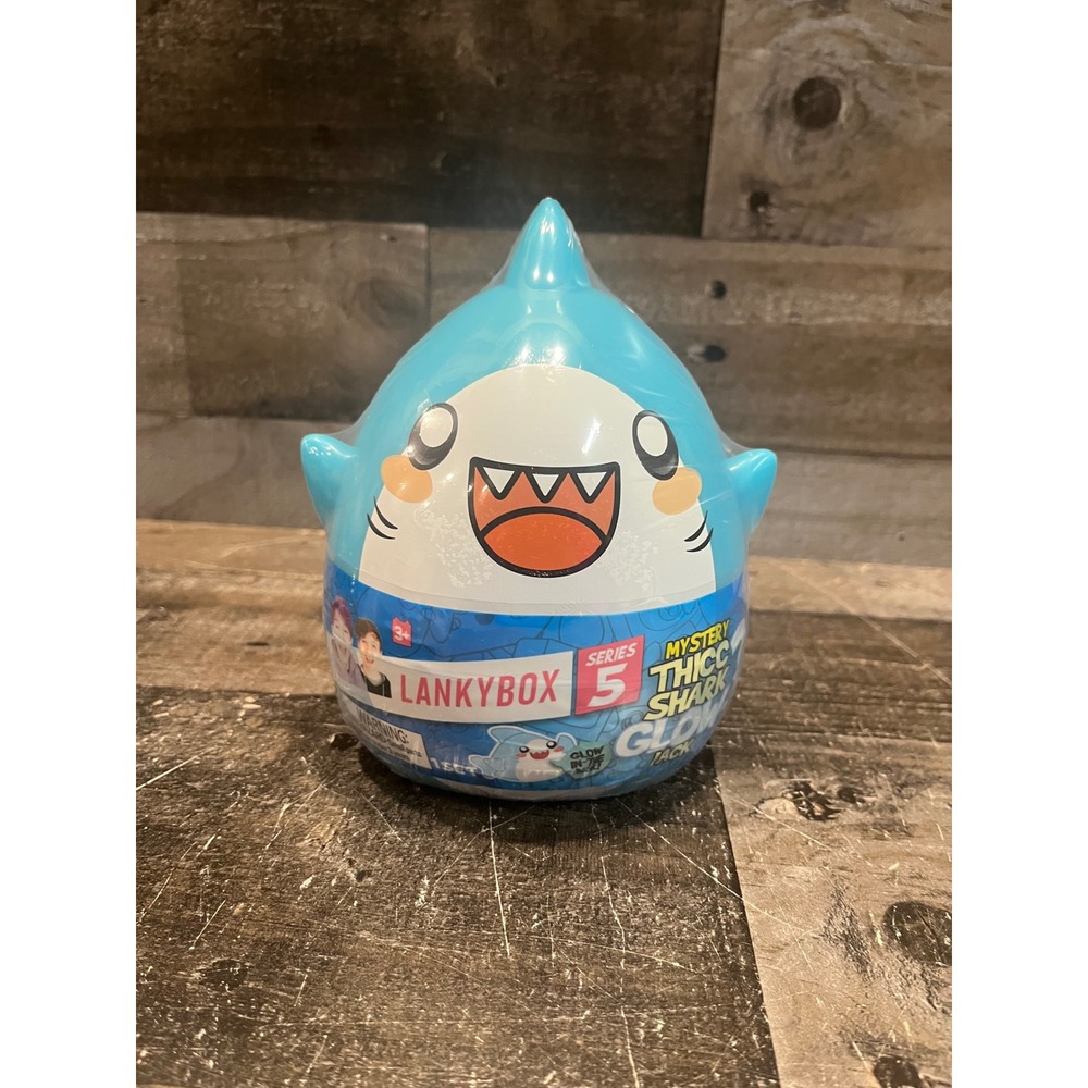 LankyBox Series 5 Mystery Thicc Shark Glow Pack Glow-in-the-Dark Blue Egg Toy